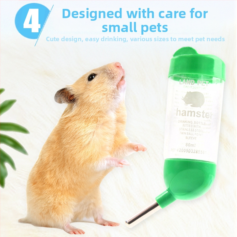 Κρεμαστή φιάλη νερού για τσιντσίλες με στόμιο μπάλα, πλαστική, χωρίς διαρροές