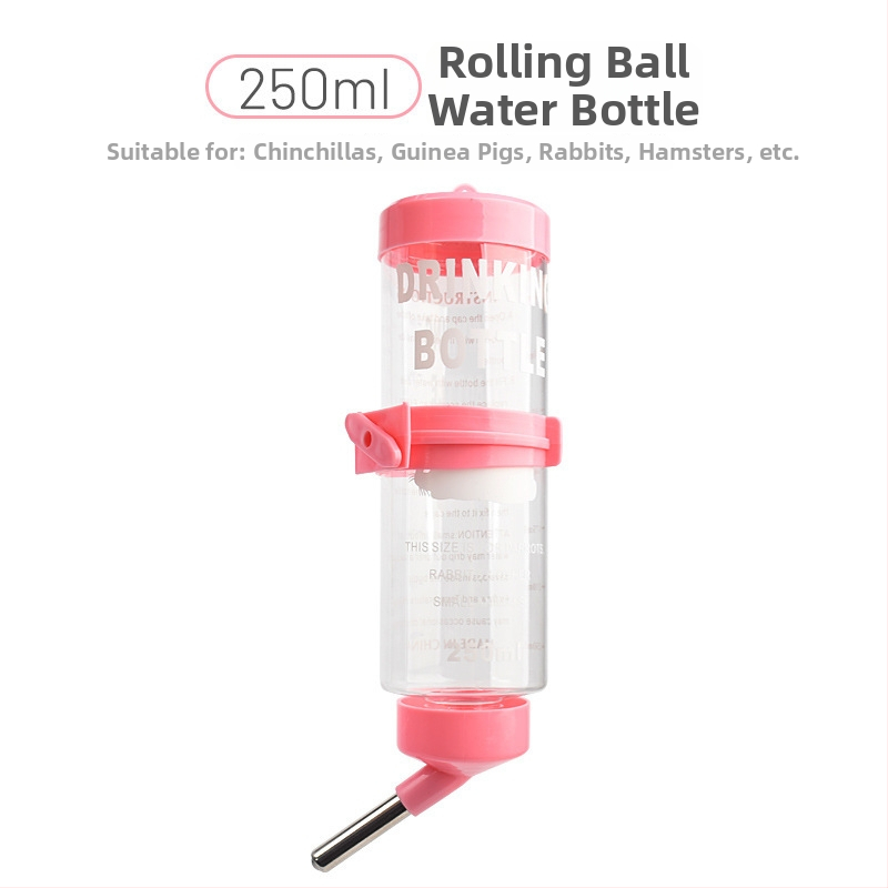 Κρεμαστή φιάλη νερού για τσιντσίλες με στόμιο μπάλα, πλαστική, χωρίς διαρροές
