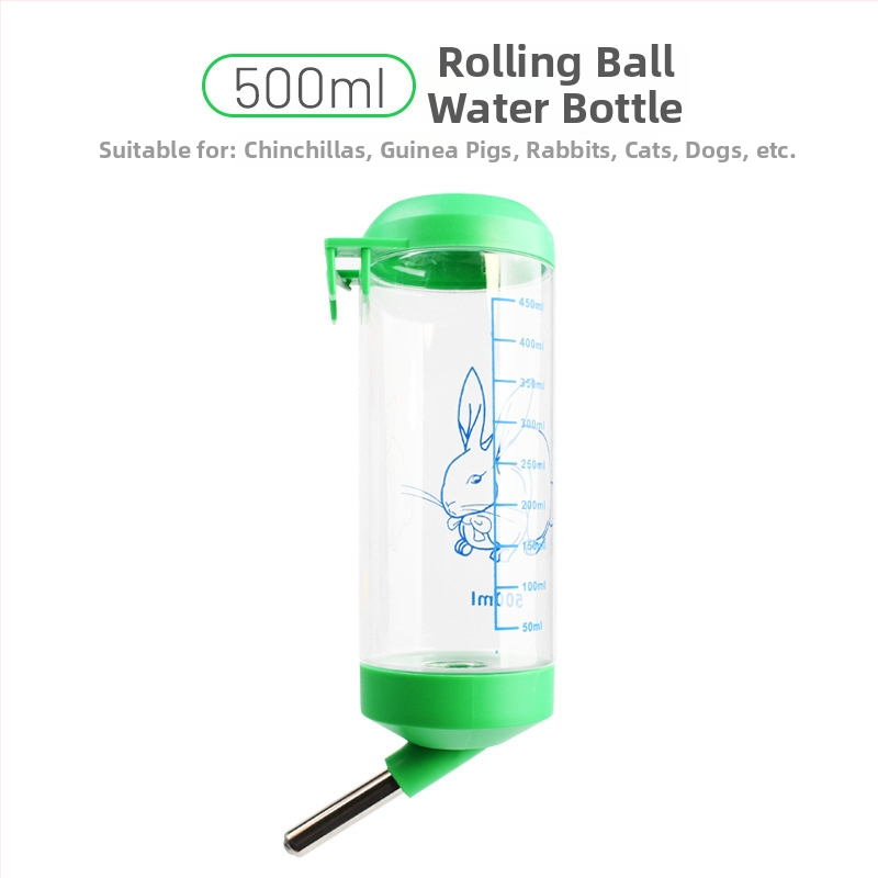 Κρεμαστή φιάλη νερού για τσιντσίλες με στόμιο μπάλα, πλαστική, χωρίς διαρροές