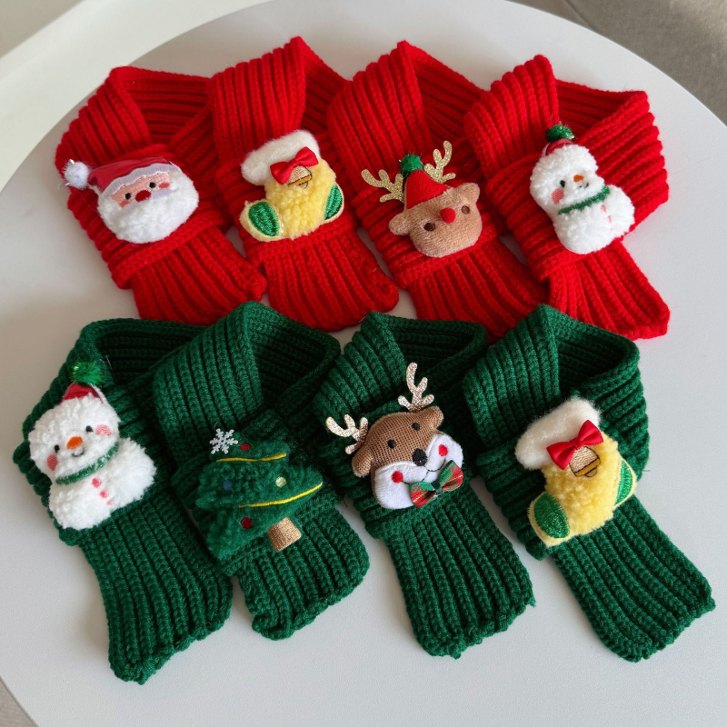 Φουλάρι για κατοικίδια – μοτίβο καρτούν, μαλλί πλεκτό, ύφανση απλού υφανσης, Jacquard, χειμερινή περίοδο