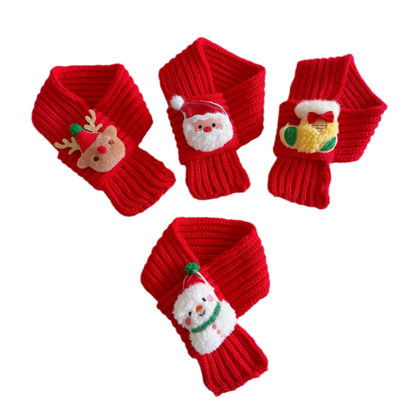 Φουλάρι για κατοικίδια – μοτίβο καρτούν, μαλλί πλεκτό, ύφανση απλού υφανσης, Jacquard, χειμερινή περίοδο