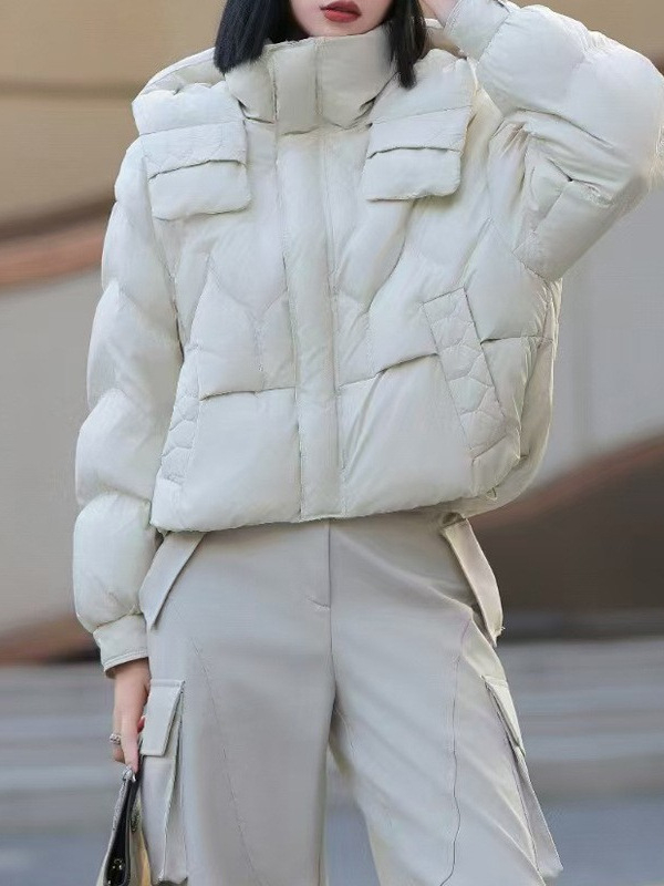 Ženska jakna od patinog perja s punilom od patjeg perja, postotak perja 51–55%, najlon materijal, kapuljača, duljina 50–65 cm