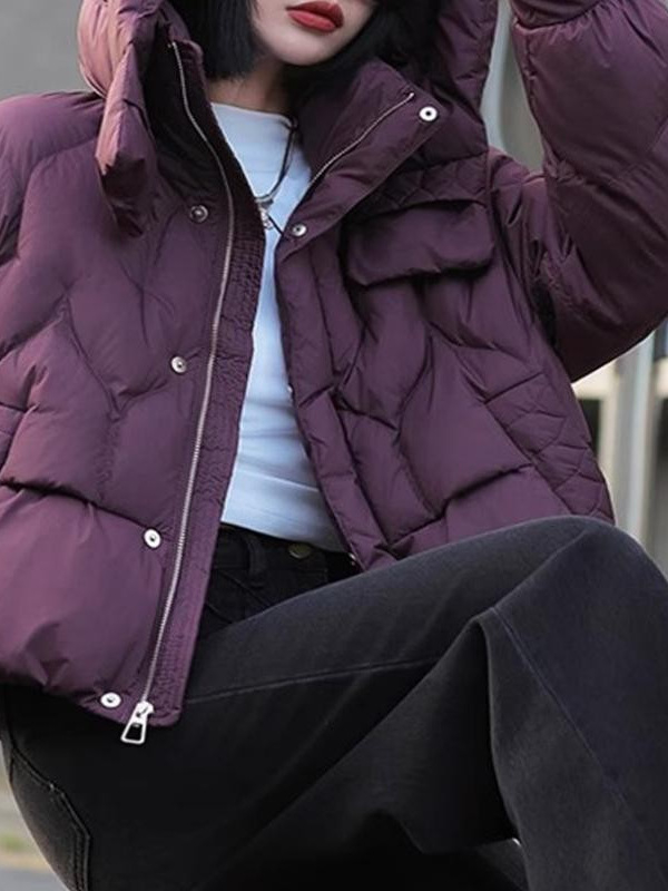 Ženska jakna od patinog perja s punilom od patjeg perja, postotak perja 51–55%, najlon materijal, kapuljača, duljina 50–65 cm