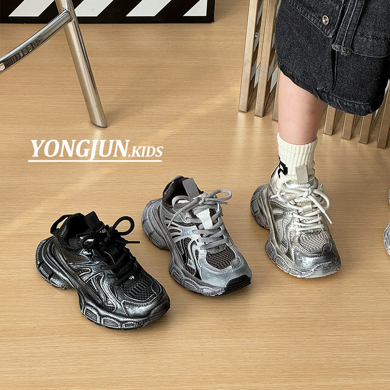 Dječje tenisice u stilu dad shoes, gornji materijal od super fiber, potplat EVA, lagane i izdržljive, za uzrast 4-16 godina, proljeće 2025