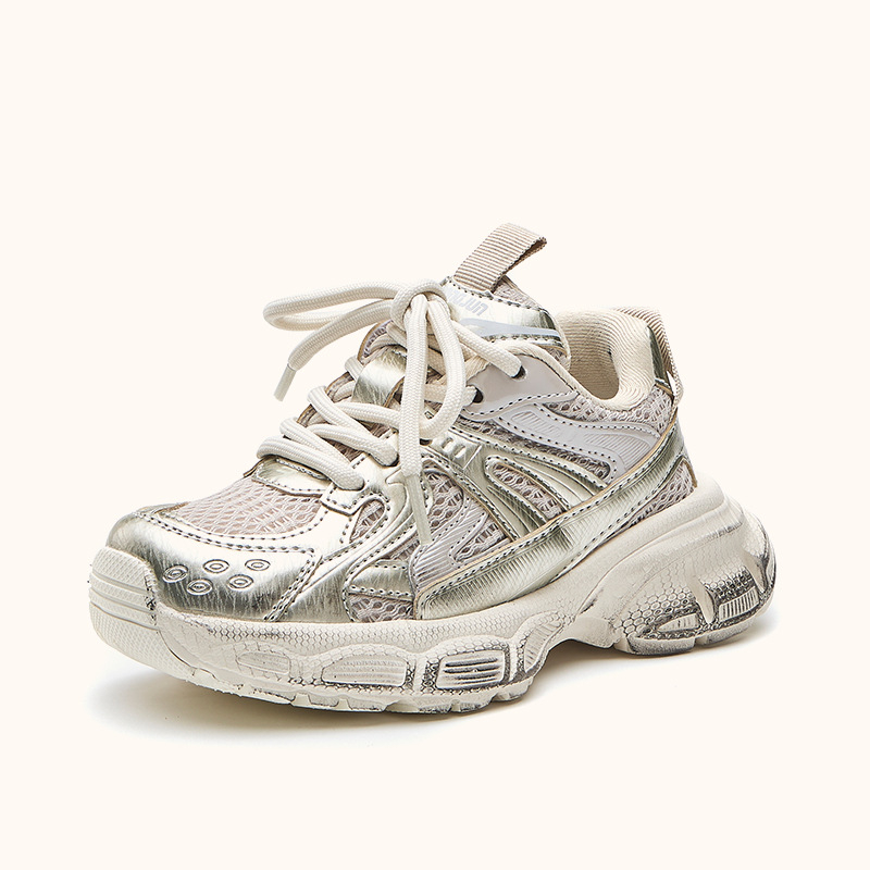 Dječje tenisice u stilu dad shoes, gornji materijal od super fiber, potplat EVA, lagane i izdržljive, za uzrast 4-16 godina, proljeće 2025