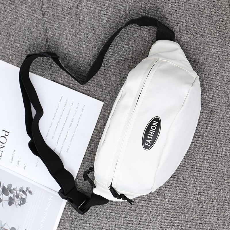 Мъжка чанта за през кръст в уличен стил, нейлонова, дишаща и ултралека, с разширяем капацитет, съвместима с 8-инчов лаптоп, едноцветна