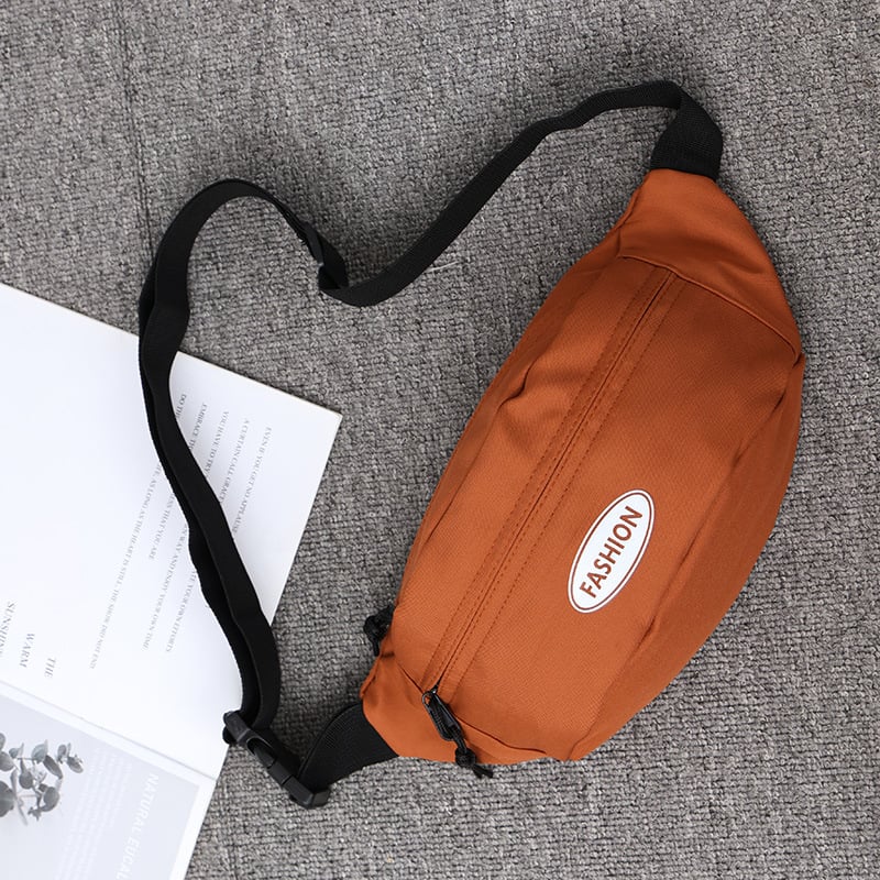 Мъжка чанта за през кръст в уличен стил, нейлонова, дишаща и ултралека, с разширяем капацитет, съвместима с 8-инчов лаптоп, едноцветна