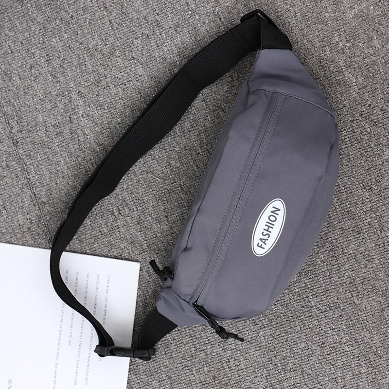 Мъжка чанта за през кръст в уличен стил, нейлонова, дишаща и ултралека, с разширяем капацитет, съвместима с 8-инчов лаптоп, едноцветна