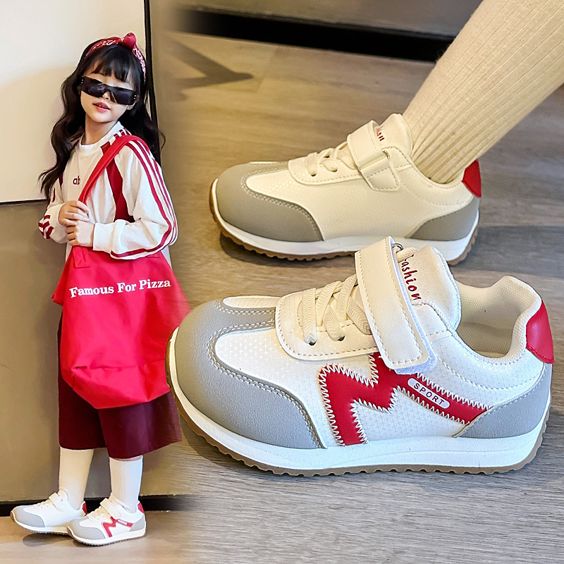 Dječje tenisice za trčanje s Velcro kopčom, gornji dio od umjetne kože, PVC đon, za djecu uzrast 4–12 godina, unisex.