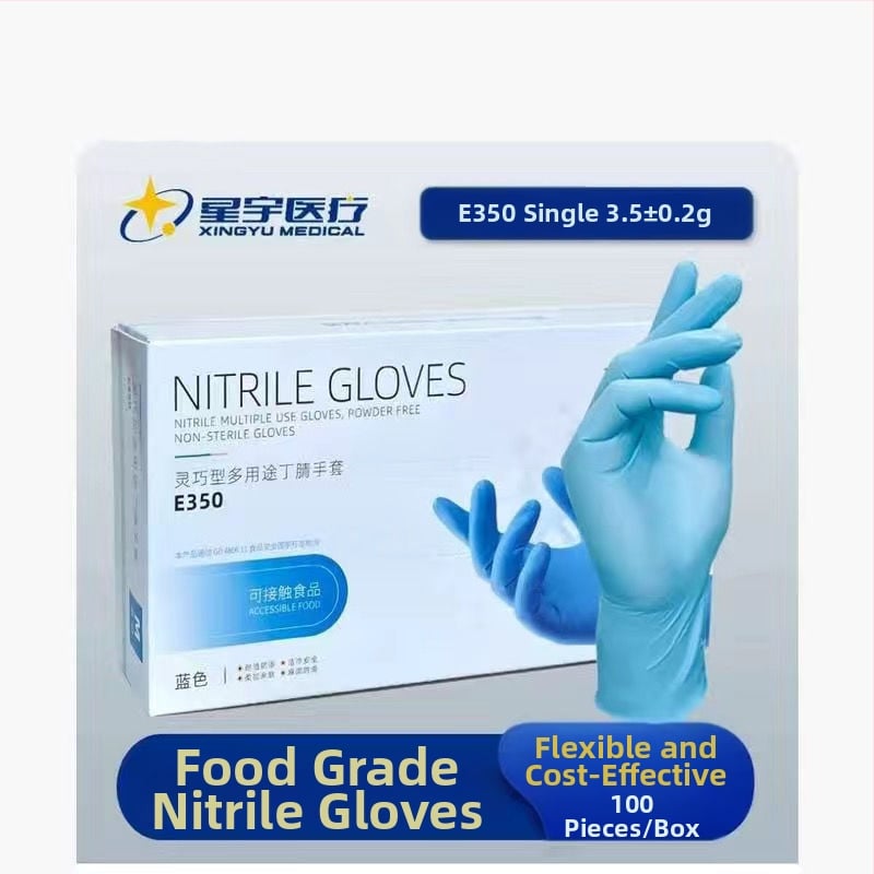 Mănuși din nitril, de unică folosință, de calitate alimentară, pentru catering, impermeabile
