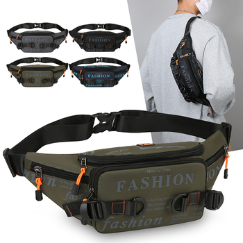 Мъжка чанта за гърдите — урбан стил, нейлон, дишаща, принт с букви, подплата полиестер (урбан стил; нейлон; дишаща; принт с букви; подплата полиестер)