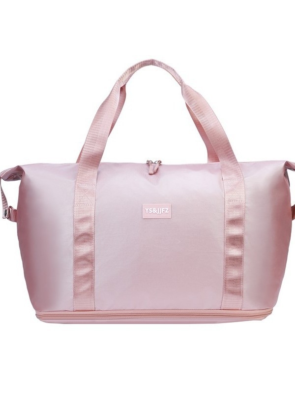 Унисекс пътна чанта с голям капацитет и печатано лого, чанта за рамо за кратки пътувания и бизнес пътувания, Oxford плат, 20–35 л, износоустойчива, подплата полиестер