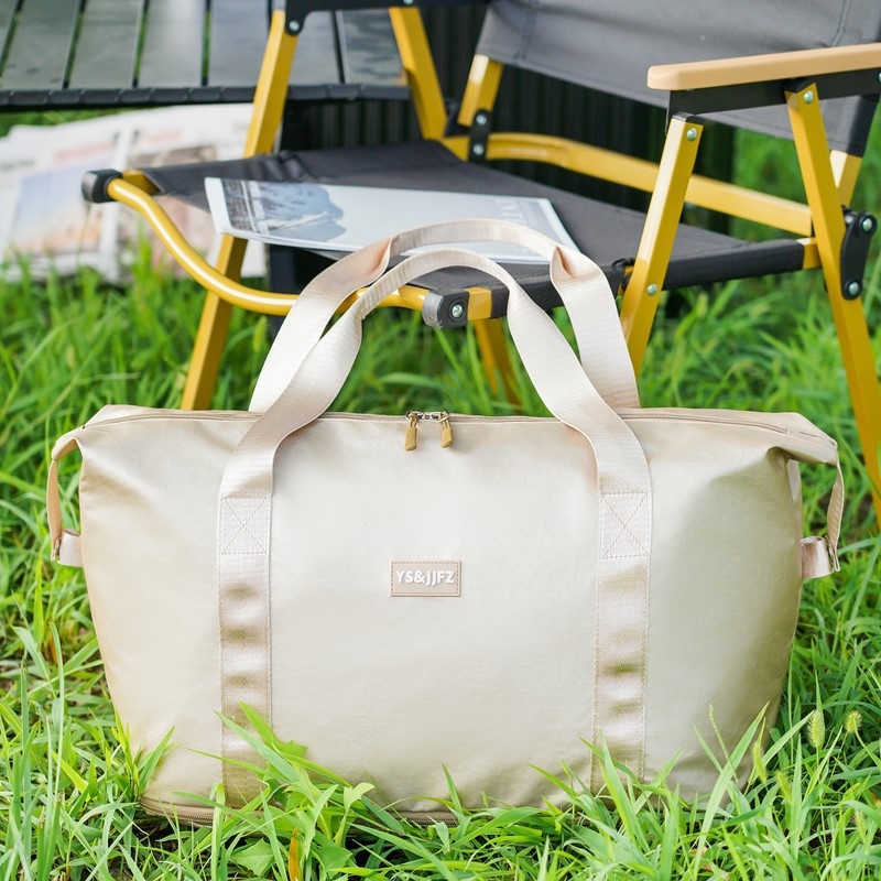 Унисекс пътна чанта с голям капацитет и печатано лого, чанта за рамо за кратки пътувания и бизнес пътувания, Oxford плат, 20–35 л, износоустойчива, подплата полиестер