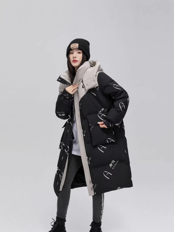 Дамско яке с пух средна дължина, пух 86-90% съдържание, 201-300 г пух, полиестер, цип, полуотворена яка, зимен сезон 2025