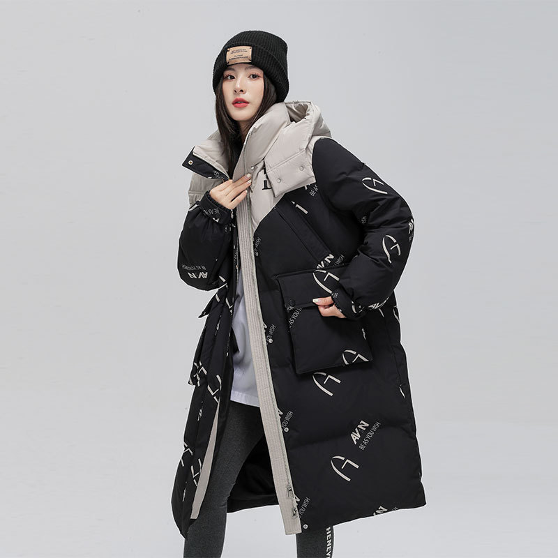 Дамско яке с пух средна дължина, пух 86-90% съдържание, 201-300 г пух, полиестер, цип, полуотворена яка, зимен сезон 2025