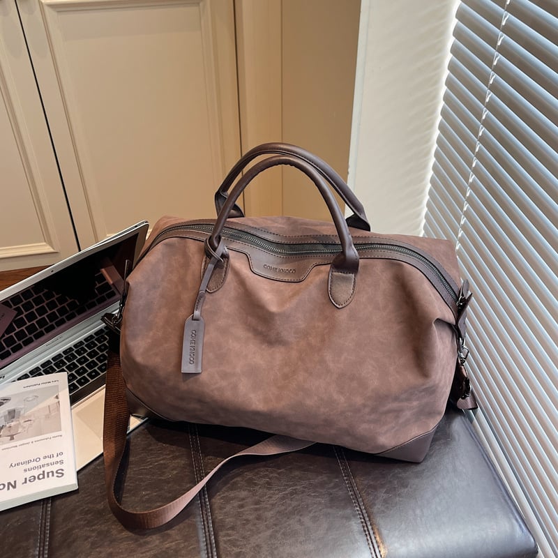 Unisex PU putna torba preko ramena za sport, kapacitet 20–35 L, podstava od poliestera, jednobojni uzorak, gradski stil