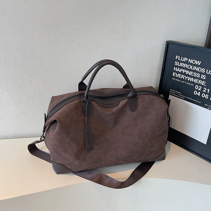 Unisex PU putna torba preko ramena za sport, kapacitet 20–35 L, podstava od poliestera, jednobojni uzorak, gradski stil