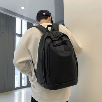 PU кожена раница, модел TR773, затваряне с цип, вертикална квадратна форма, триизмерна външна торба