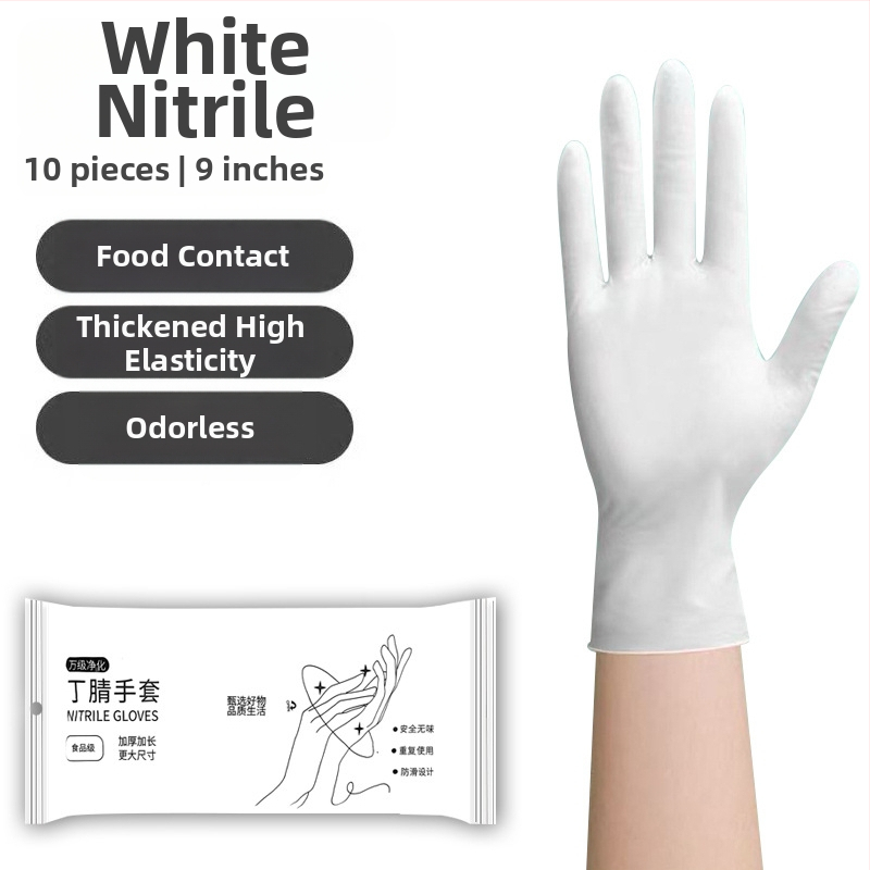 Nitrilové jednorázové rukavice, hrubé, vodotesné, na upratovanie v kuchyni a umývanie riadu, dĺžka 29 cm