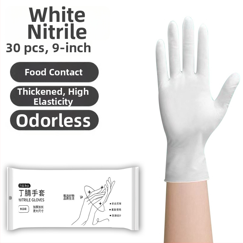 Nitrilové jednorázové rukavice, hrubé, vodotesné, na upratovanie v kuchyni a umývanie riadu, dĺžka 29 cm