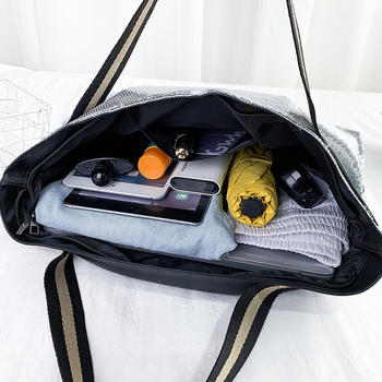 Torba za putovanje preko ramena s fliterima, velika kapaciteta 20–35 L, visoko kvalitetna tkanina, odjeljak za suho/mokro, podstava od poliestera, karirani uzorak, ulični stil