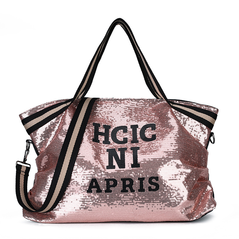 Torba za putovanje preko ramena s fliterima, velika kapaciteta 20–35 L, visoko kvalitetna tkanina, odjeljak za suho/mokro, podstava od poliestera, karirani uzorak, ulični stil