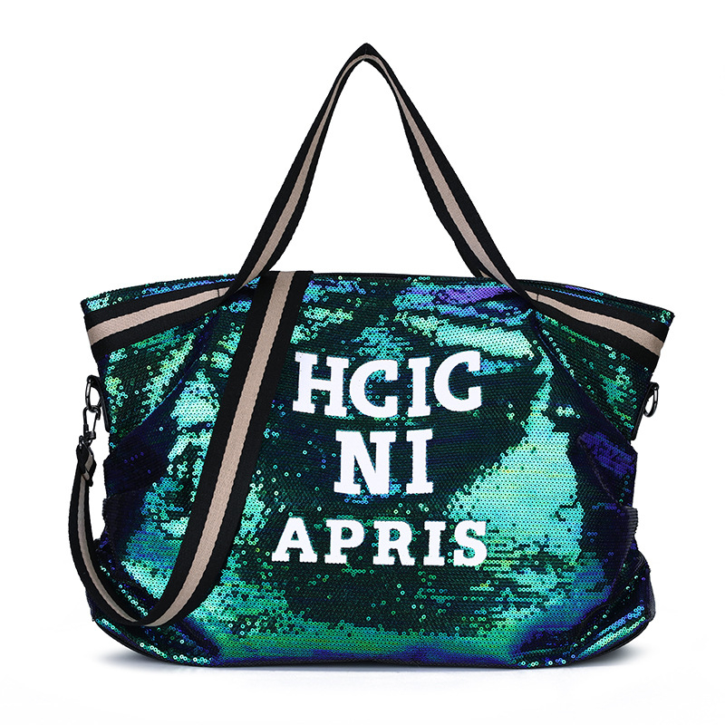 Torba za putovanje preko ramena s fliterima, velika kapaciteta 20–35 L, visoko kvalitetna tkanina, odjeljak za suho/mokro, podstava od poliestera, karirani uzorak, ulični stil