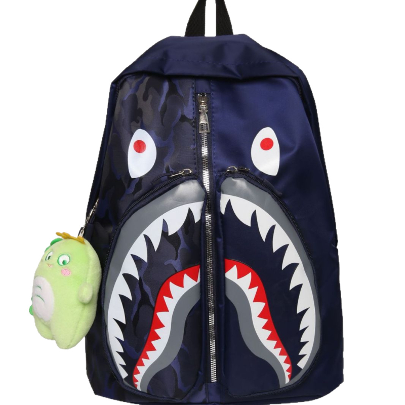 Ženski ruksak u street styleu s grafikom ajk graffita, velik kapacitet za učenike i studente (Nylon; vodootporan; zatvarač; džep za laptop; unutarnji džepovi za telefon, ID i kameru)