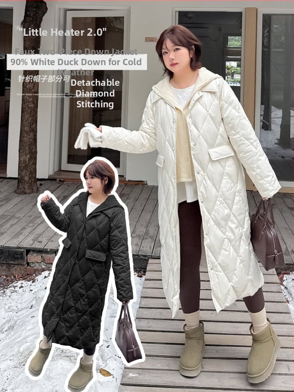 Geacă de damă cu glugă, lungime medie, croială lejeră, 86–90% puf, umplutură 201–300 g