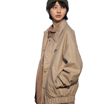 PU kožna jakna, slobodan kroj, ovratnik, jednostruko zatvaranje, za muškarce, proljeće i jesen