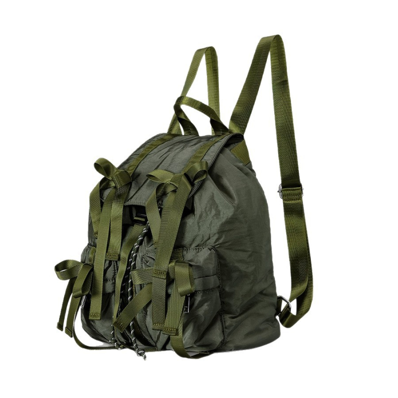 Najlon ruksak za žene za outdoor putovanja, zatvarač na šnuru, džep na zip, poliester podstava, svakodnevna upotreba
