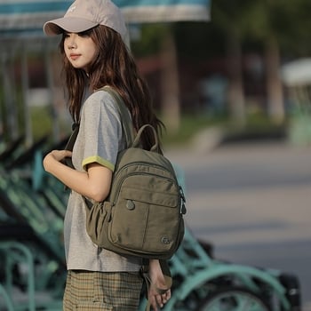 Ruksak u fakultetskom stilu, velika kapaciteta, najlon materijal, japanski nadahnuće, vodootporan, zatvaranje na zip