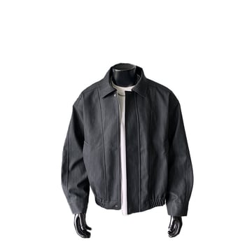 PU kožna jakna s tie-dye uzorkom, rever ovratnik, zatvarač na zip, slobodan kroj