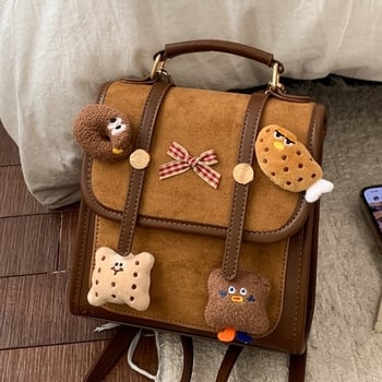 Ruksak s dječjim karikaturalnim stilom, PU materijal, otvor s poklopcem, unutarnji džep na zip i džep za dokumente, prozračan