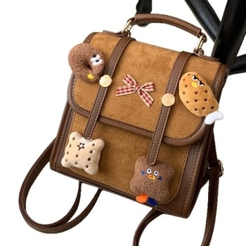 Ruksak s dječjim karikaturalnim stilom, PU materijal, otvor s poklopcem, unutarnji džep na zip i džep za dokumente, prozračan