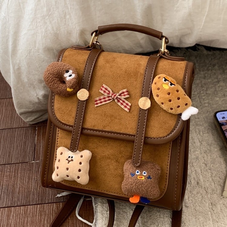 Ruksak s dječjim karikaturalnim stilom, PU materijal, otvor s poklopcem, unutarnji džep na zip i džep za dokumente, prozračan