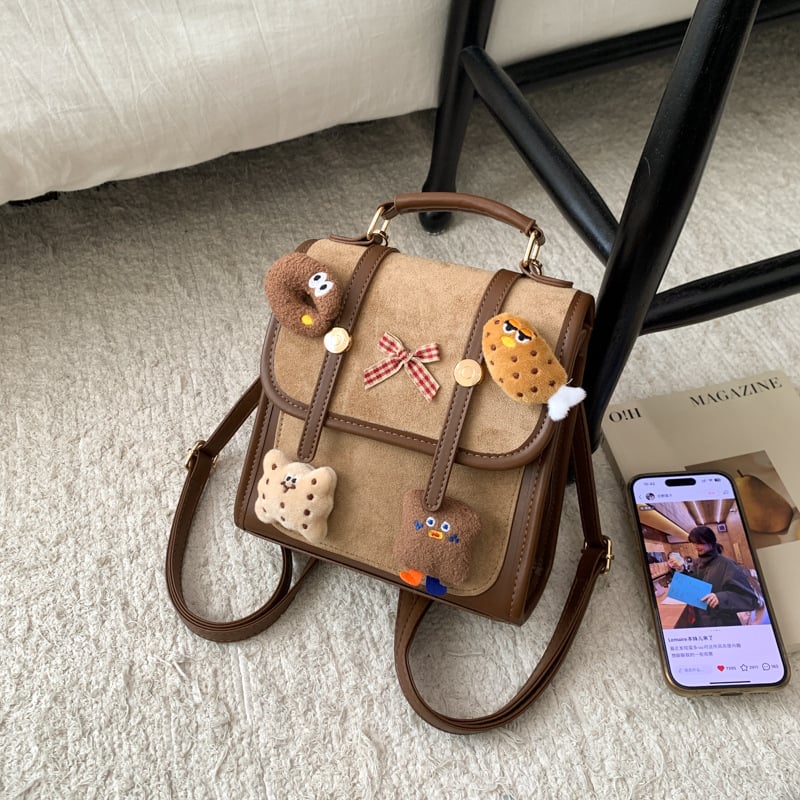 Ruksak s dječjim karikaturalnim stilom, PU materijal, otvor s poklopcem, unutarnji džep na zip i džep za dokumente, prozračan