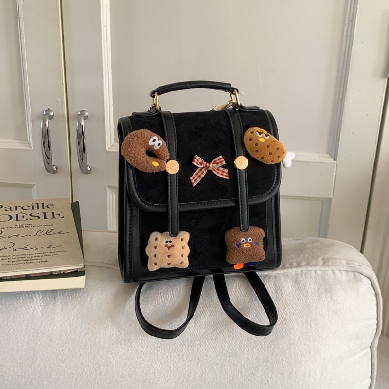 Ruksak s dječjim karikaturalnim stilom, PU materijal, otvor s poklopcem, unutarnji džep na zip i džep za dokumente, prozračan