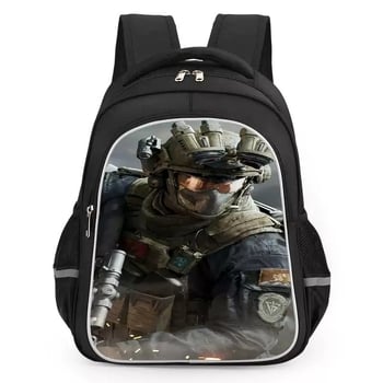 Unisex školska torba Delta Action s motivom zmaja, velika kapaciteta, vanjski poliester, unutarnja podstava od najlona, zakrivljene naramenice, za razrede 5–6