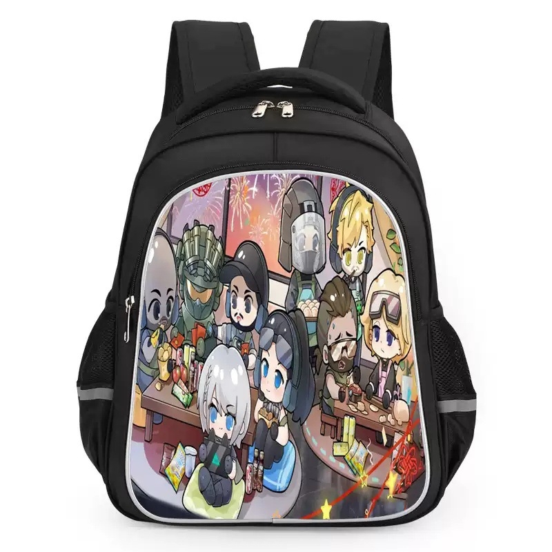 Unisex školska torba Delta Action s motivom zmaja, velika kapaciteta, vanjski poliester, unutarnja podstava od najlona, zakrivljene naramenice, za razrede 5–6