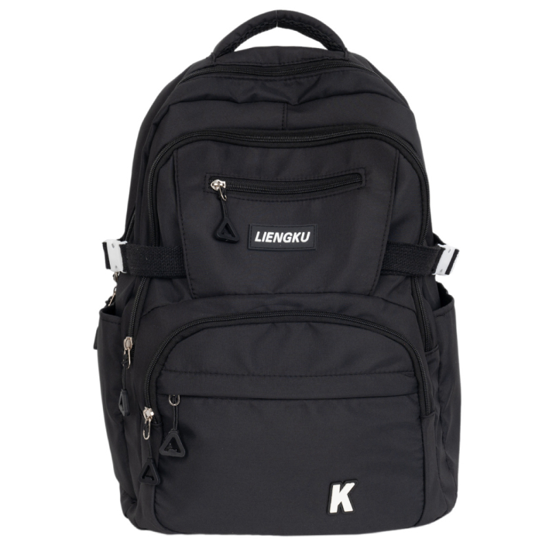 Školska torba s velikim kapacitetom i višestrukim odjeljcima – vanjski najlon, podstava od poliestera, zakrivljene naramenice, unisex, za srednjoškolce, ljeto 2025, Ts-0918