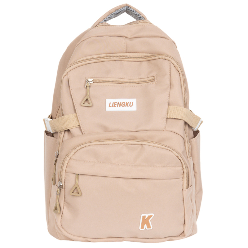 Školska torba s velikim kapacitetom i višestrukim odjeljcima – vanjski najlon, podstava od poliestera, zakrivljene naramenice, unisex, za srednjoškolce, ljeto 2025, Ts-0918