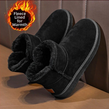 Снежни ботуши, горна част от велур, подплатени с овча вълна, подметка от пенеста гума, casual стил (държи топло)