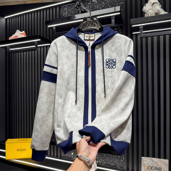 Muška slim-fit jakna bez kapuljače, Ljeto 2025, Lycra tkanina s vlaknima vinilona, casual sportski dizajn