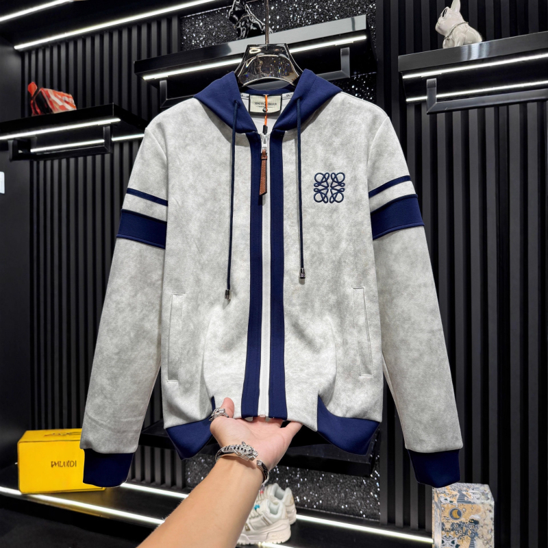 Muška slim-fit jakna bez kapuljače, Ljeto 2025, Lycra tkanina s vlaknima vinilona, casual sportski dizajn