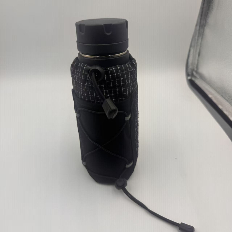 Vanjska sportska torba s džepom za telefon i držačem za bocu vode, najlon, otporna na habanje, prugasti uzorak, unisex