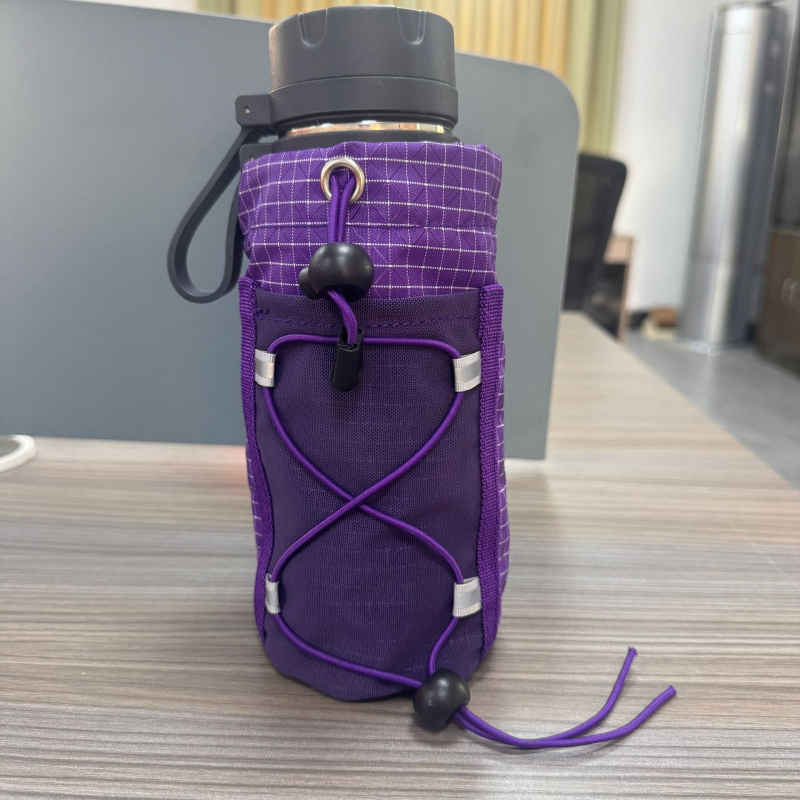 Vanjska sportska torba s džepom za telefon i držačem za bocu vode, najlon, otporna na habanje, prugasti uzorak, unisex
