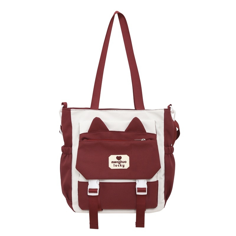 Torba preko ramena u japanskom stilu, izrađena od Oxford tkanine, vodootporna, velikog kapaciteta, za školu