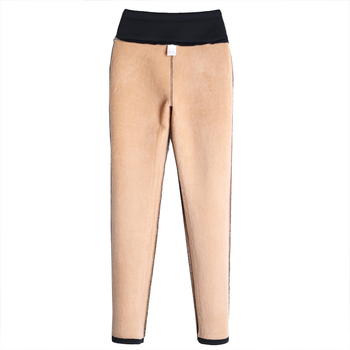Ženske debeli flis leggings s visokim strukom, tople, 80–90% poliester