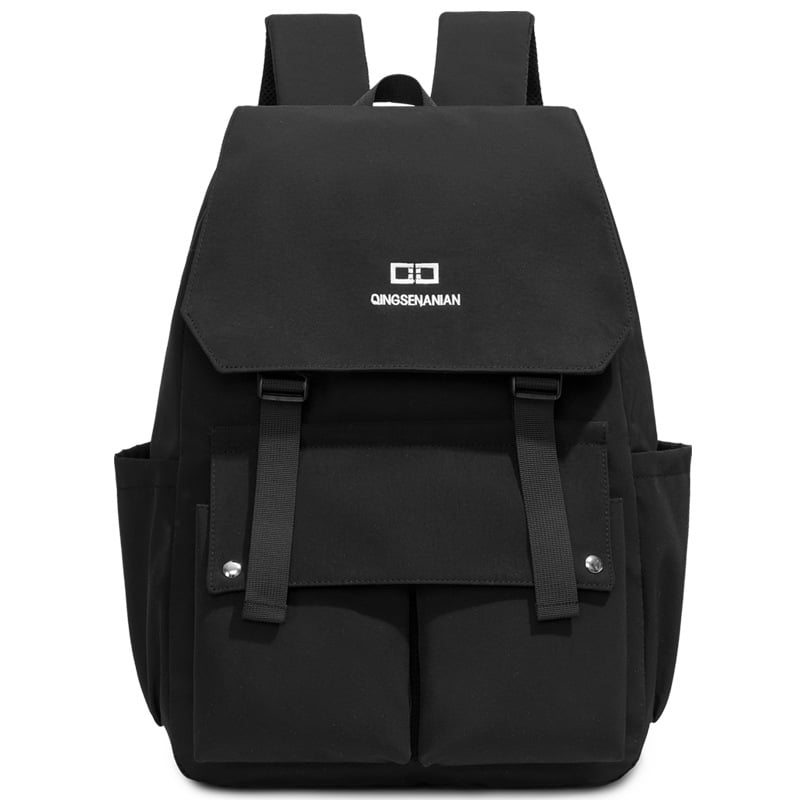 Unisex nylon ruksak za srednju školu, lagan, velikog kapaciteta, zakrivljene naramenice, ergonomska zaštita kralježnice, gradski minimalistički stil